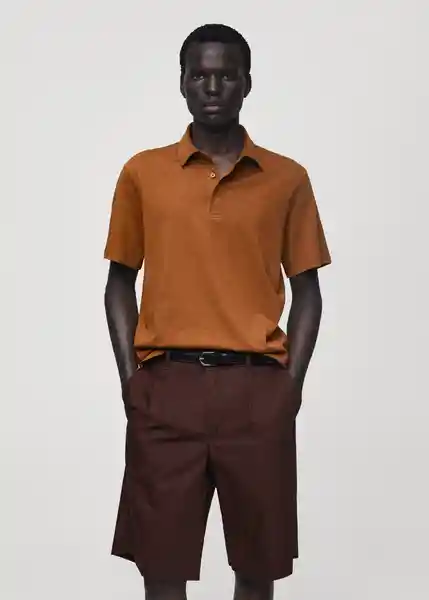 Polo Poloslub-h Marron Talla S Hombre Mango