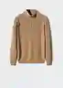 Jersey Cottonp Beige Talla L Hombre Mango