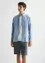 Camisa Chambray Celeste Talla 21 Mango Teen Boy Mango