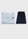 Pack Pijama Morning Azul Talla 08 Niños Mango