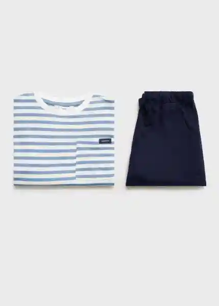 Pack Pijama Morning Azul Talla 08 Niños Mango