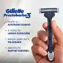 GILLETTE Prestobarba 3 Cuchilla de Afeitar Máquina de Afeitar Hombre Desechable Afeitado al Ras y Extra Suave 8 Uds