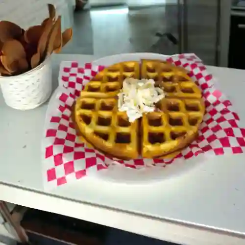 Waffle Sencillo con Helado