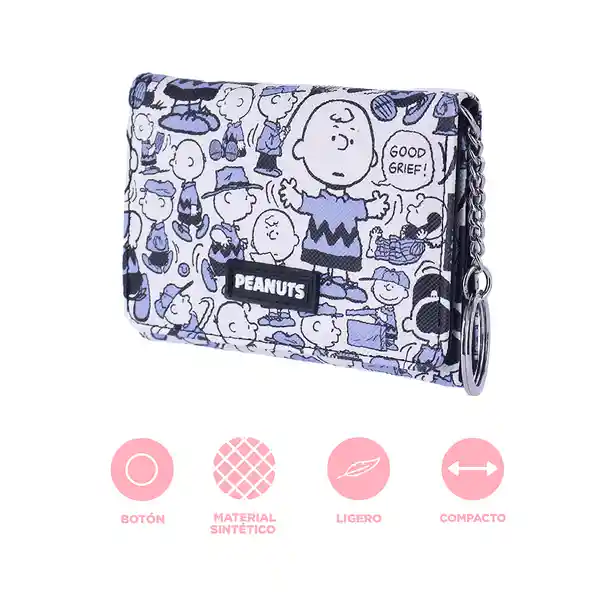 Billetera Snoopy Colorful Life Charly Brown Multiprint Miniso