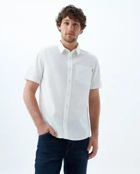 Camisa Hombre Crudo Blanco Talla S 819f001 Americanino