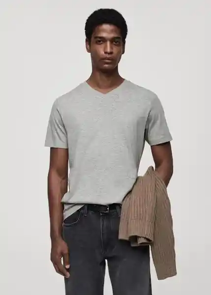 Camiseta Chelsea Gris Medio Vigoré Talla XS Hombre Mango