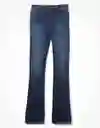 Jean Long Skinny Kick Mujer Azul Talla 10 American Eagle