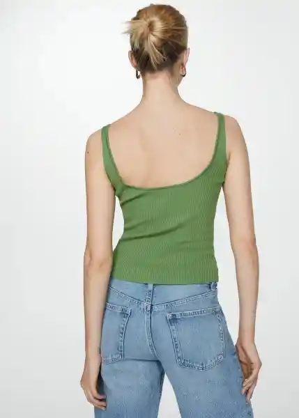 Top Gymnasti Verde Talla Xl Mujer Mango