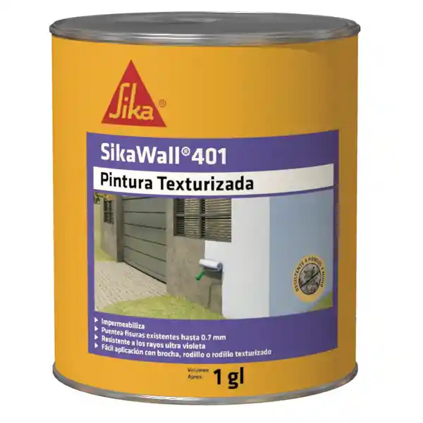 Sika Sikawall-401 Pintura Texturizada Uso Interior y Exterior