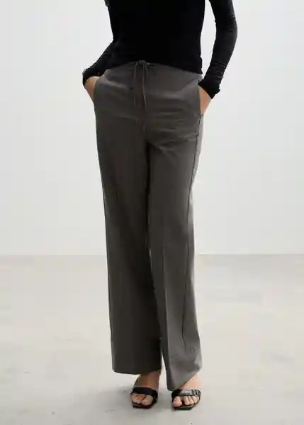 Pantalón Fiocco Gris Talla M Mujer Mango