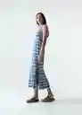Vestido Mujer Azul Colonia Medio Talla S 473G036 Naf Naf
