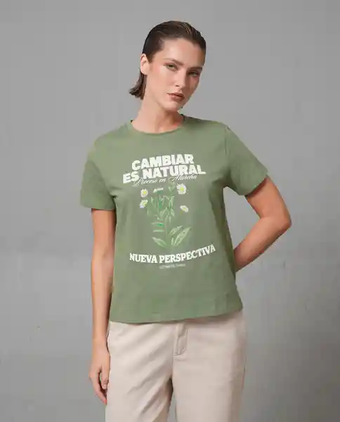 Camiseta Mujer Verde Talla L 209G002_VER176009 Rifle
