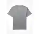 Camiseta Gris Talla Medium Hombre American Eagle