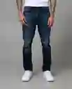 Jean Straight Hombre Azul Denim Medio T 30 51425 Rifle
