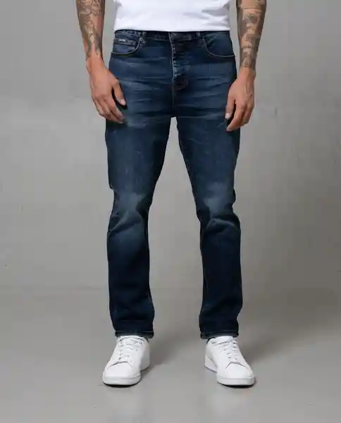 Jean Straight Hombre Azul Denim Medio T 30 51425 Rifle