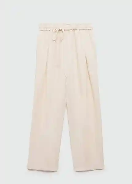 Pantalón Zumo Crudo Talla M Mujer Mango