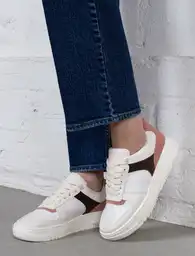 Tenis Malta Mujer Crudo Creme Claro Talla 39 Naf Naf