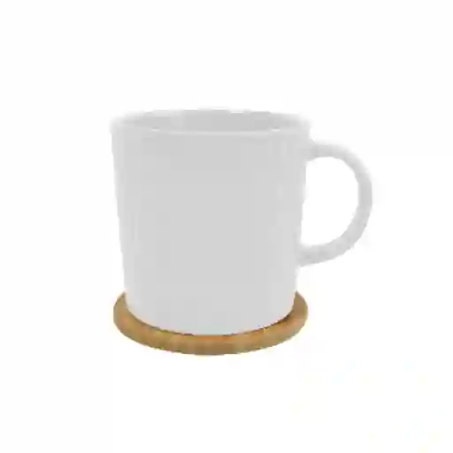 Taza de Cerámica Con Tapa Doble Uso Serie Blanco Miniso