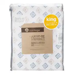 Juego de Cama 150 Hilos Mini Print King Taupe