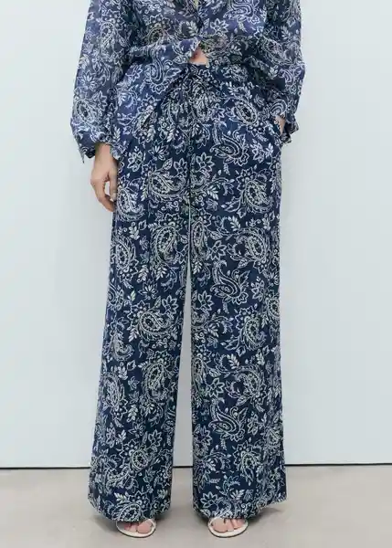 Pantalón Nemo Azul Talla XS Mujer Mango