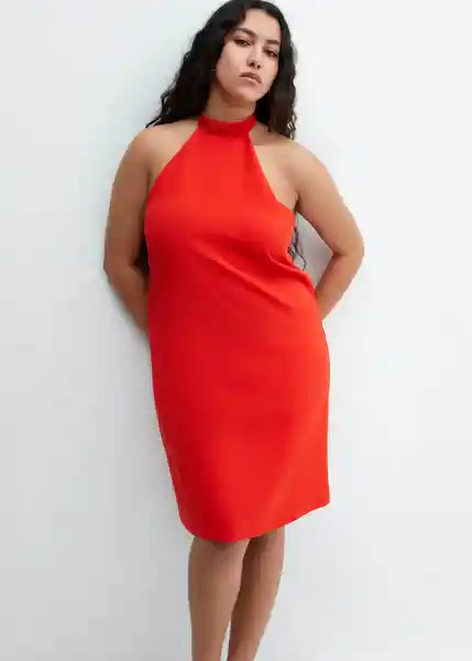 Vestido Bobiet Rojo Talla 18 Mujer Mango