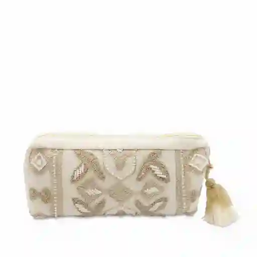 Bolsa Beige Raya Bordada Ambiente Gourmet