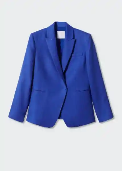 Blazer Americana Linet Azul Talla L Mujer Mango