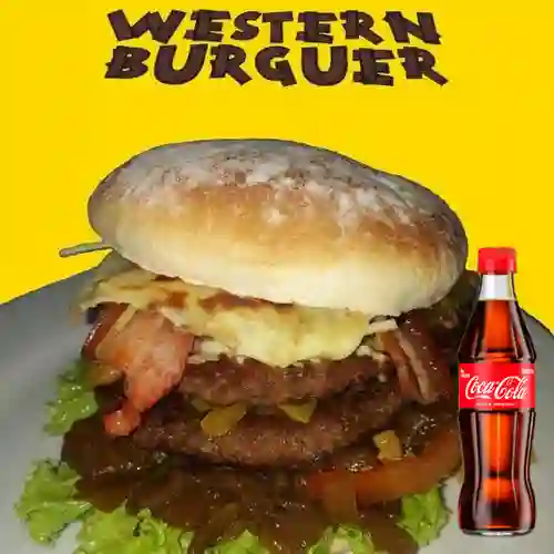 Combo Hamburguesa Doble Carne +Cocacola Orig 300ML