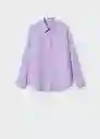 Camisa Regu Malva Talla M Mujer Mango