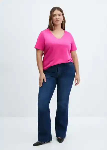 Camiseta Chalapi Fucsia Talla 28 Mujer Mango