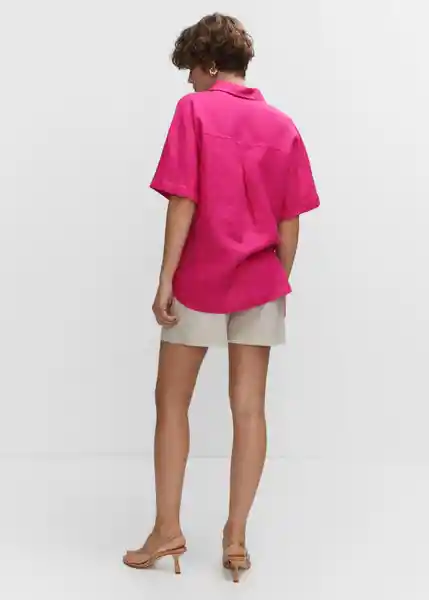 Camisa Pai Fucsia Talla 18 Mujer Mango