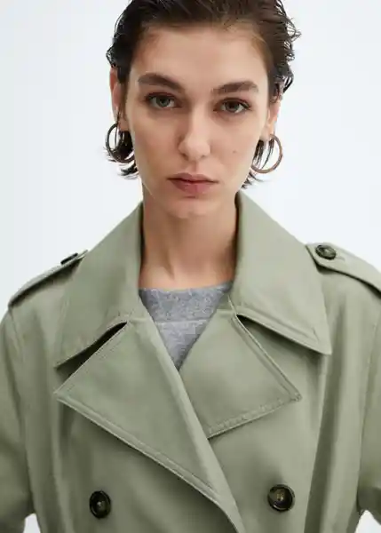 Gabardina Trench Angela Khaki Talla 26 Mujer Mango