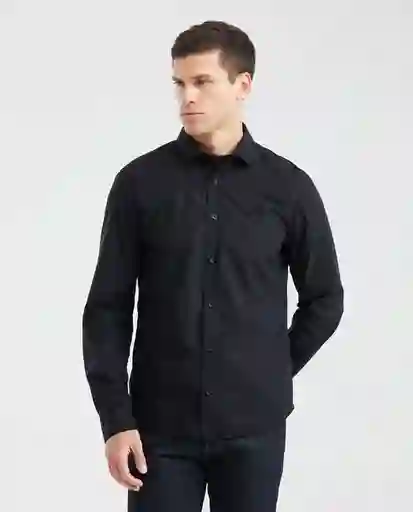 Camiseta Spread Neck Negro Sombrío Ultra Oscuro T. S Chevignon