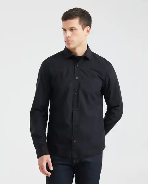 Camiseta Spread Neck Negro Sombrío Ultra Oscuro T. S Chevignon