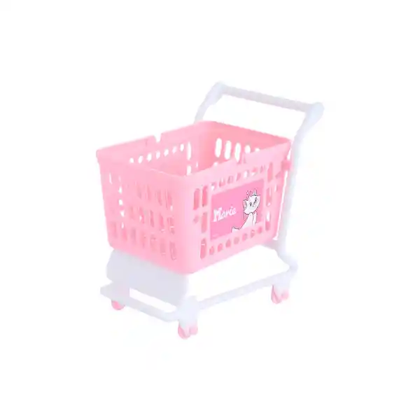 Organizador de Plástico Carrito Pequeño Rosa Miniso