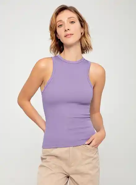 Gef Camiseta Manga Sisa Mujer Morado Claro T. M