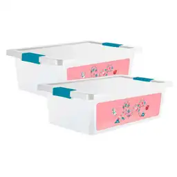 Estra Set Caja Broches Natural-Rosa 4-1045701