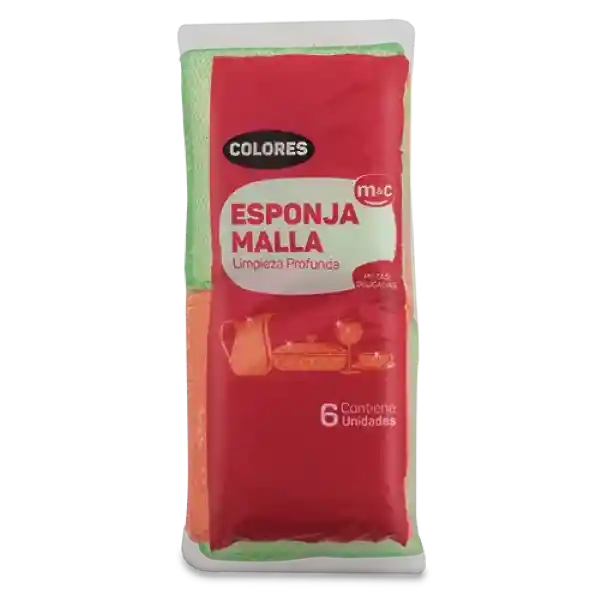 M&C Esponja Malla Colores