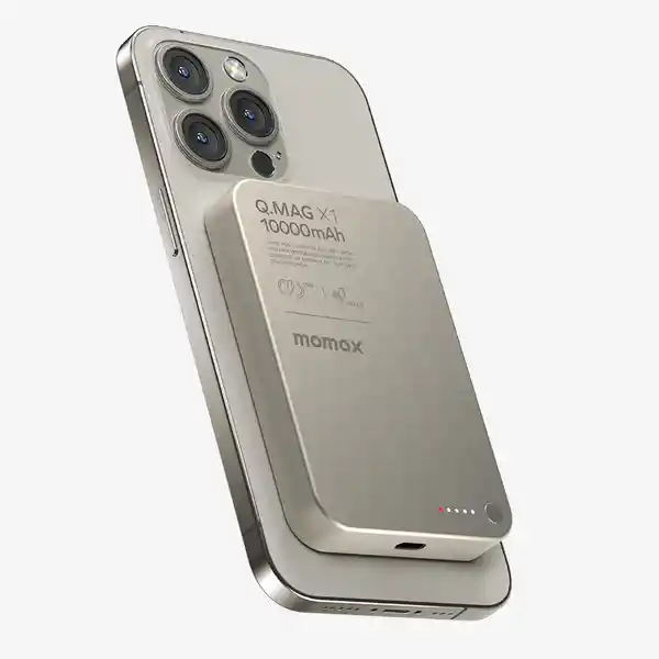 Momax Batería Magnética Delgada Plateado 10000mah