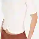 Camiseta Cuello Redondo Manga 3/4 Blanco Talla XS 676199