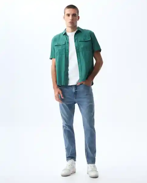 Camisa Hombre Verde Talla L 811G001_VER195420 Americanino