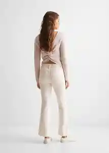 Jean Flare Cut Beige Talla 18 Teen Niñas Mango