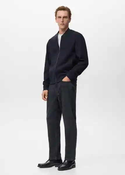 Buzo Sudadera Alludiab Navy Talla M Hombre Mango