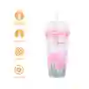 Vaso Plástico de Doble Pared Pitillo Tulip Garden 480 mL Miniso
