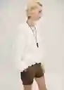 Chaqueta Gardenia Blanco Talla M Mujer Mango