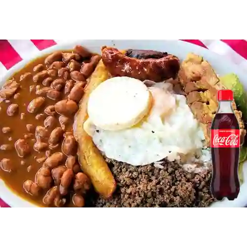 Combo Bandeja Paisa + Coca-Cola 400 ml