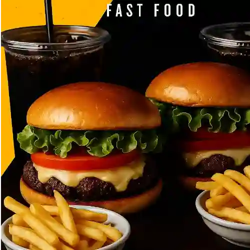 Promo 2 Hamburguesas Combo