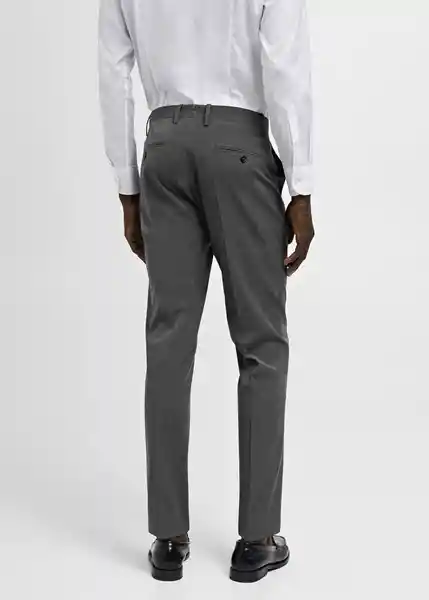 Pantalón Milan Gris Talla 38 Hombre Mango