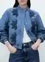 Chaqueta Puzzle Azul Talla S Mujer Mango