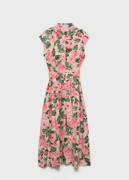 Vestido Apple Crudo Talla L Mujer Mango